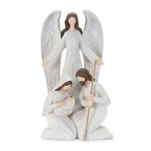 Load image into Gallery viewer, Poly Angel Christmas Tabletop Sculpture - White / Brown
