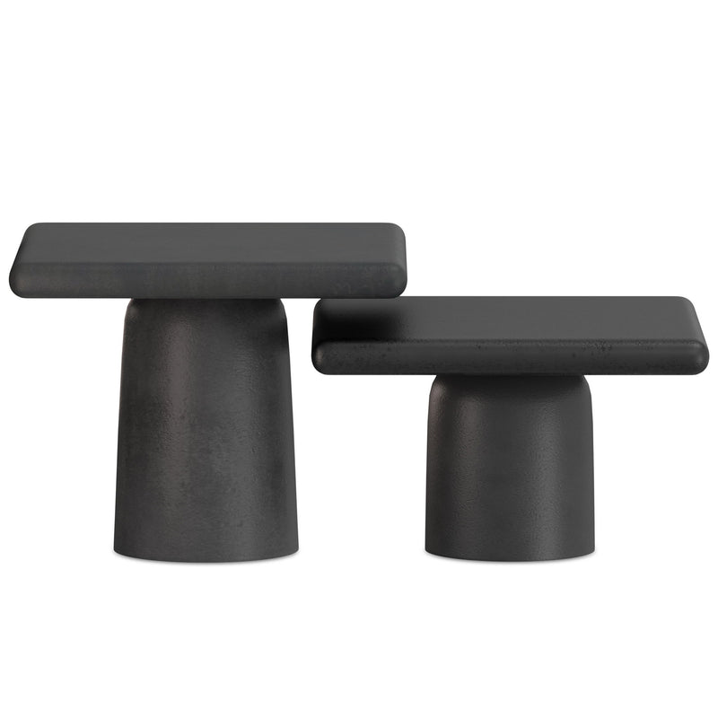 Aluminum Square End Table - Black