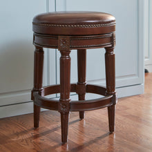Load image into Gallery viewer, Rustic Elegance Backless Swivel Stool
