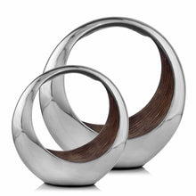Load image into Gallery viewer, Buffed Tabletop Sculpture - Silver / Brown
