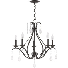 Load image into Gallery viewer, 23" Five-Light Dimmable Chandelier With Shades - Bronze

