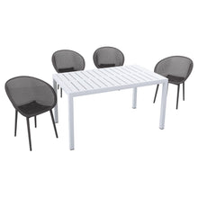 Load image into Gallery viewer, 4 Pack Lounge Chair Set With Long Table
