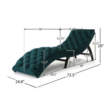 Load image into Gallery viewer, Elegant Tufted Chaise Lounge With Curved Design
