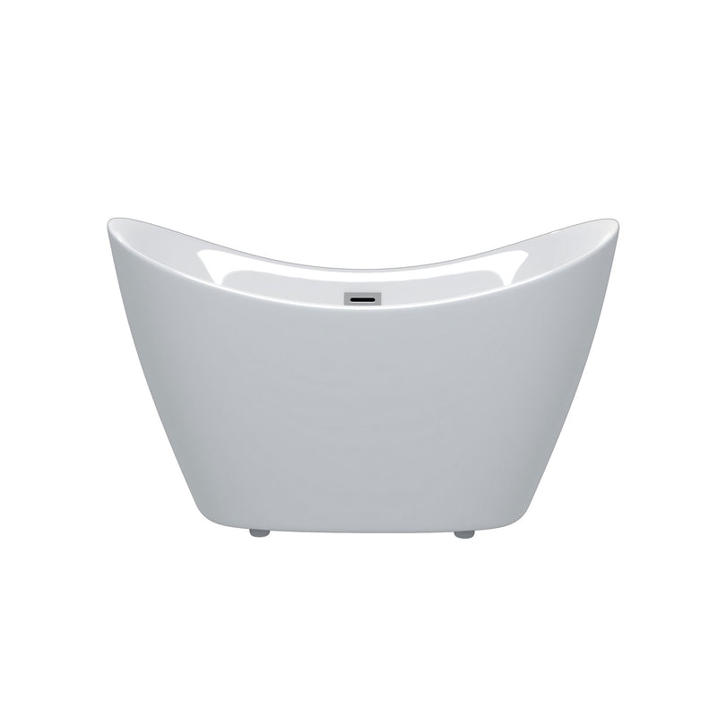 Freestanding Tub With Overflow And Pop Up Drain, Ergonomic Design