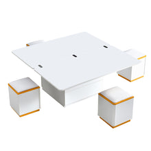 Load image into Gallery viewer, Multi Functional Adjustable Coffee Table With 4 Storage Stools
