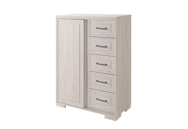 Wood Five Drawer Dresser (766595) - Beige