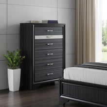Load image into Gallery viewer, Solid Wood Six Drawer Chest - Black
