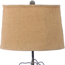 Load image into Gallery viewer, Country Cottage With Blooming Flower Pedestal Table Lamp - Tan

