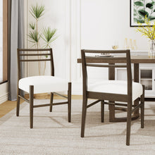 Load image into Gallery viewer, Farmhouse Style Dining Chair Set With Ladder Back Design
