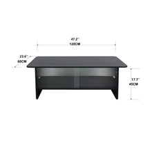Load image into Gallery viewer, Rectangular Coffee Table With Sliding Door Storage Center
