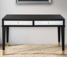 Load image into Gallery viewer, Console Table And Drawers - Black And Silver And Gold
