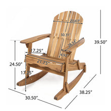 Load image into Gallery viewer, Outdoor Adirondack Rocking Chair With Hand Crafted Details
