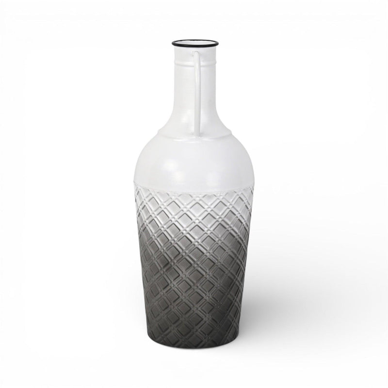 Ombre Cylinder Floor Vase (743365) - White / Gray