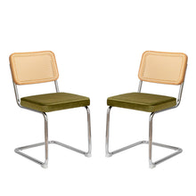 Load image into Gallery viewer, Rattan Side Accent Dining Chairs With Painted Legs (Set of 2)
