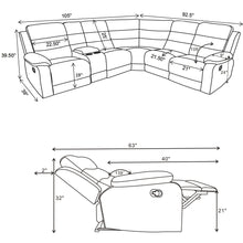 Load image into Gallery viewer, Aaron - 3 Piece Upholstered Sectional - Smoke
