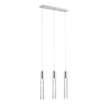 Load image into Gallery viewer, Three Light Transparent Metal Dimmable Smart Enabled Chandelier With Shades - Black / Clear
