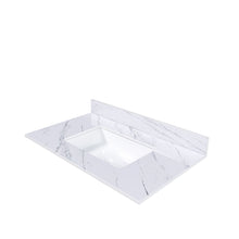 Load image into Gallery viewer, Bianco Carrara Venato Marble Vanity Top With Pre Drilled Faucet Hole And Undermount Sink
