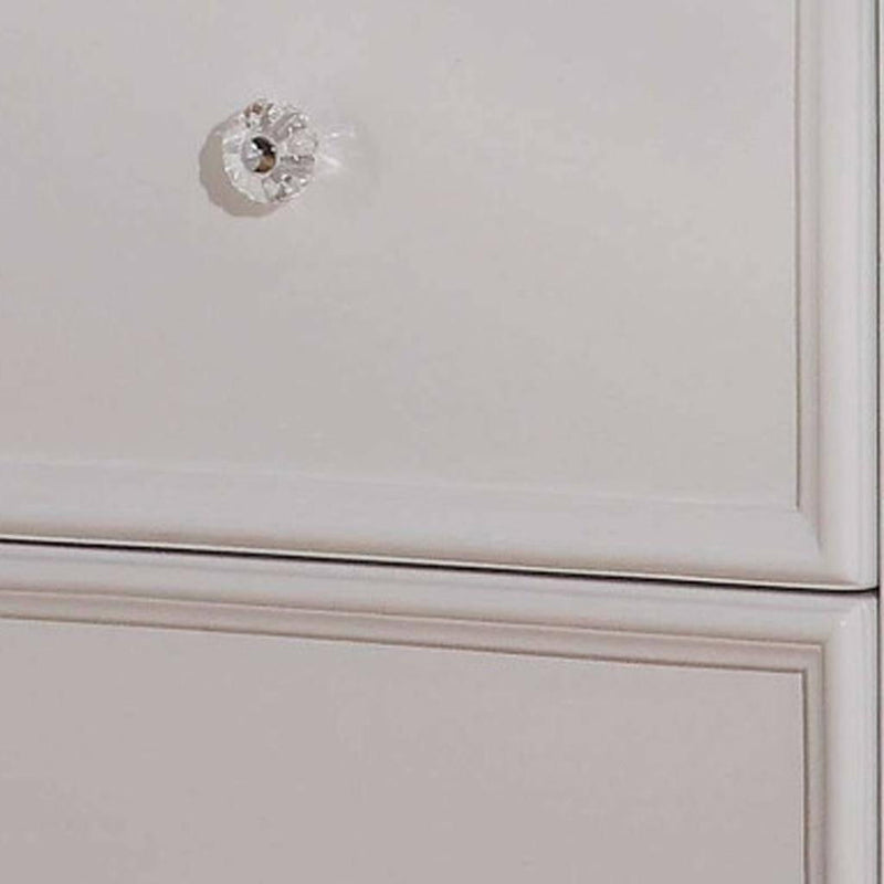 27" Two Drawers Nightstand - White