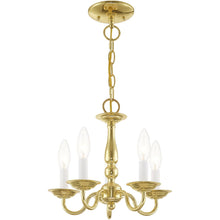 Load image into Gallery viewer, 11" Five Light Dimmable Chandelier With Shades - Brass
