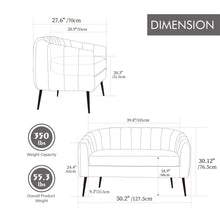 Load image into Gallery viewer, Mini Loveseat, 2 Seater Sofa
