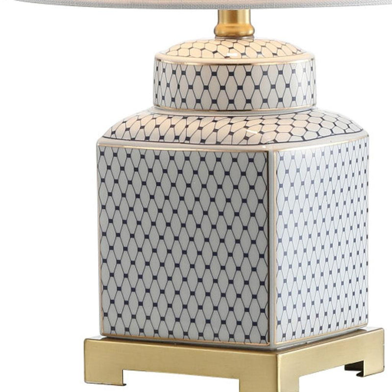 22" Novelty Table Lamp LED With Globe Shade - White