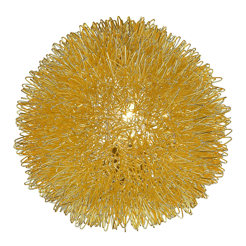 Metal Sunburst Accent Wall Lamp - Gold