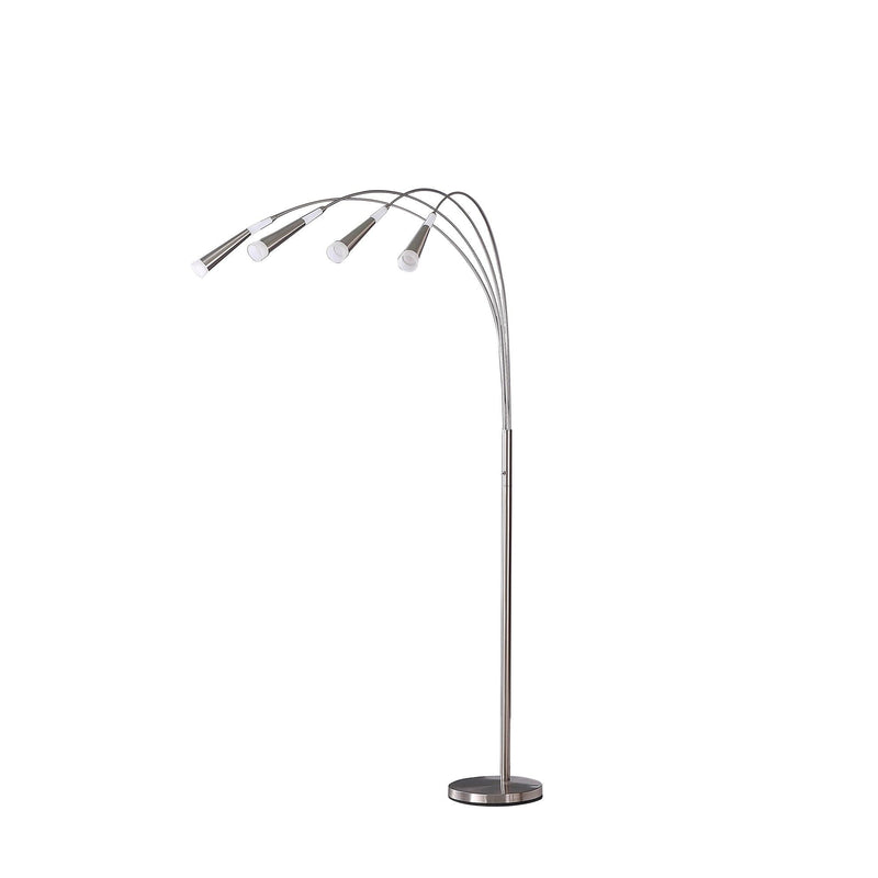 Four Lights LED Arc Floor Lamp - Nickel