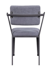 Load image into Gallery viewer, Gunmetal Upholstered Fabric Open Back Dining Side Chairs (Set of 2) - Gray
