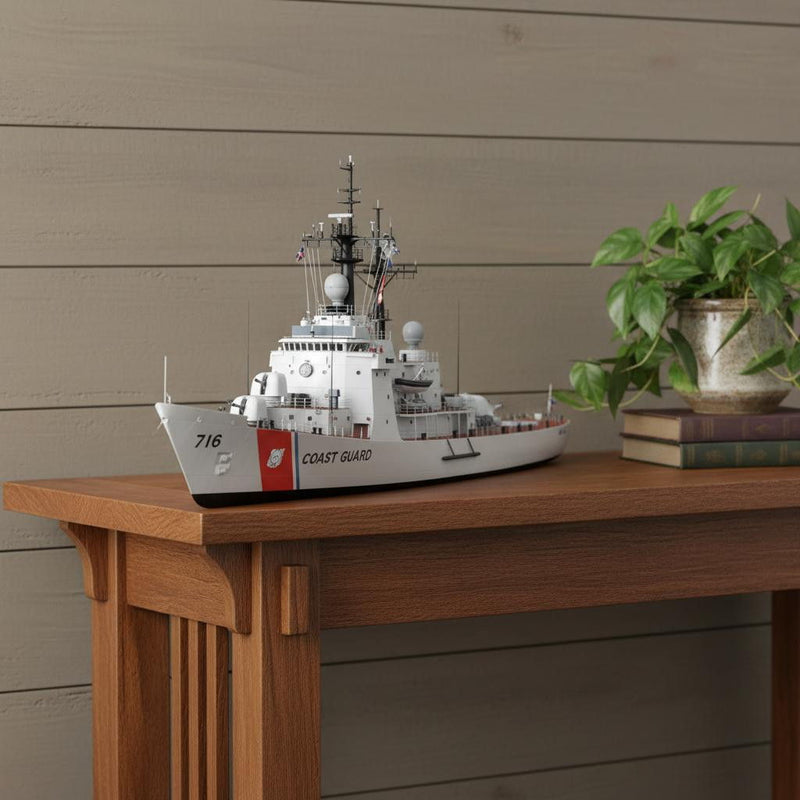 Hand Painted Model Boat (624493) - White