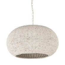 Load image into Gallery viewer, Beaded Hanging Chandelier - Whitewash
