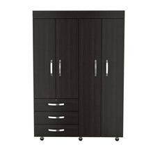 Load image into Gallery viewer, 68" Three Drawer Combo Dresser - Black
