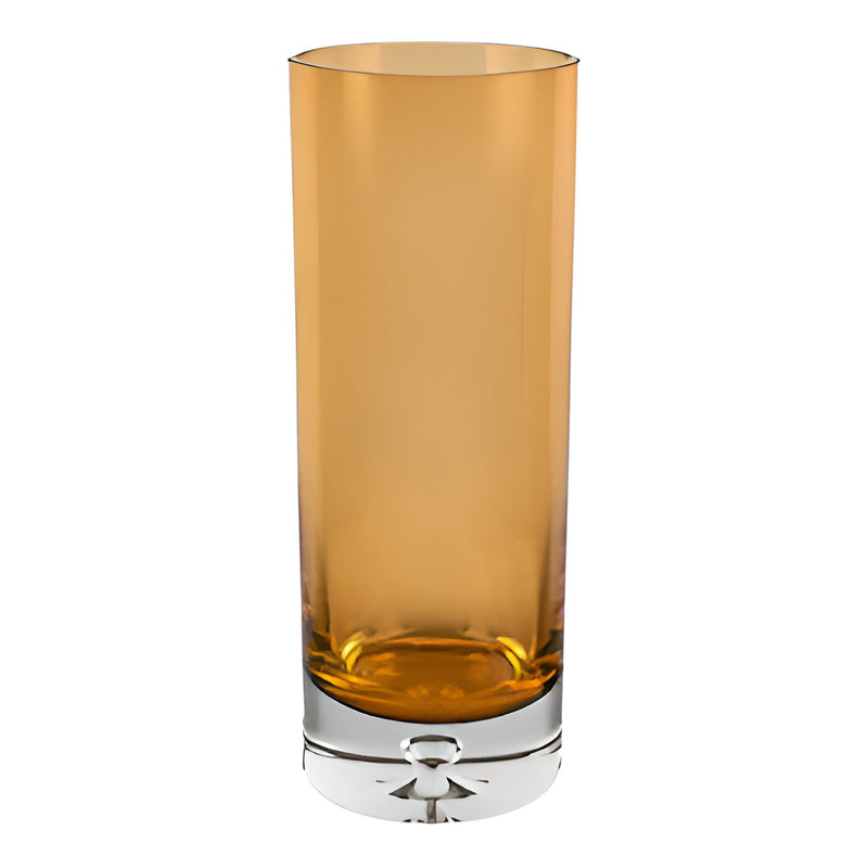 Cylinder Free Table Vase - Amber / Clear