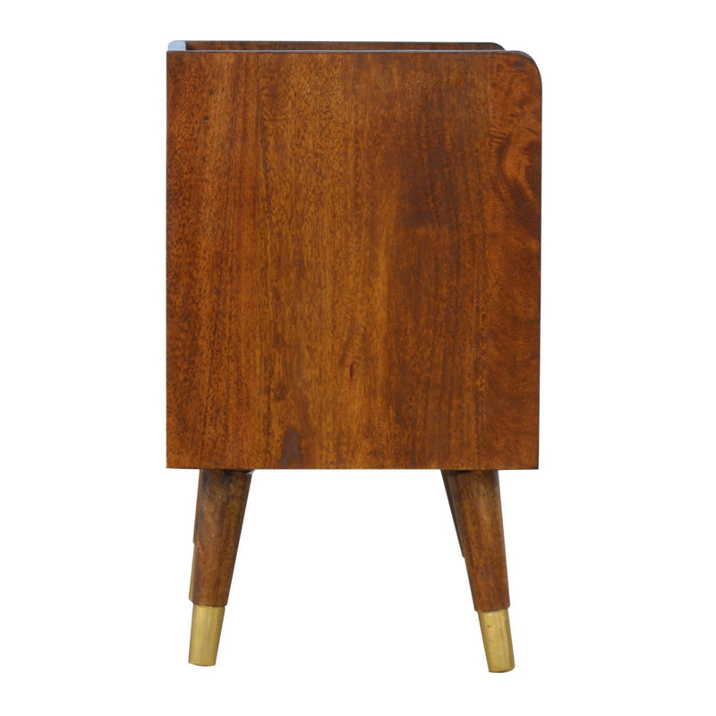23" Solid Wood 1 Drawer Nightstand - Brown