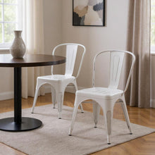 Load image into Gallery viewer, Metal Dining Parsons Chairs (Set of 2) - White
