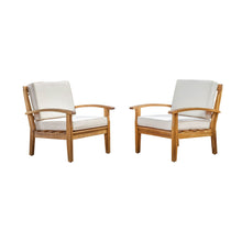 Load image into Gallery viewer, Outdoor Club Chair With Cushion And Acacia Wood Frame - Teak
