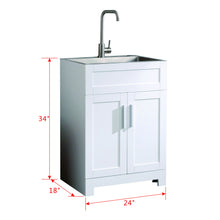 Load image into Gallery viewer, Paint Free Laundry Tub Cabinet With Stainless Steel Combo (Update)
