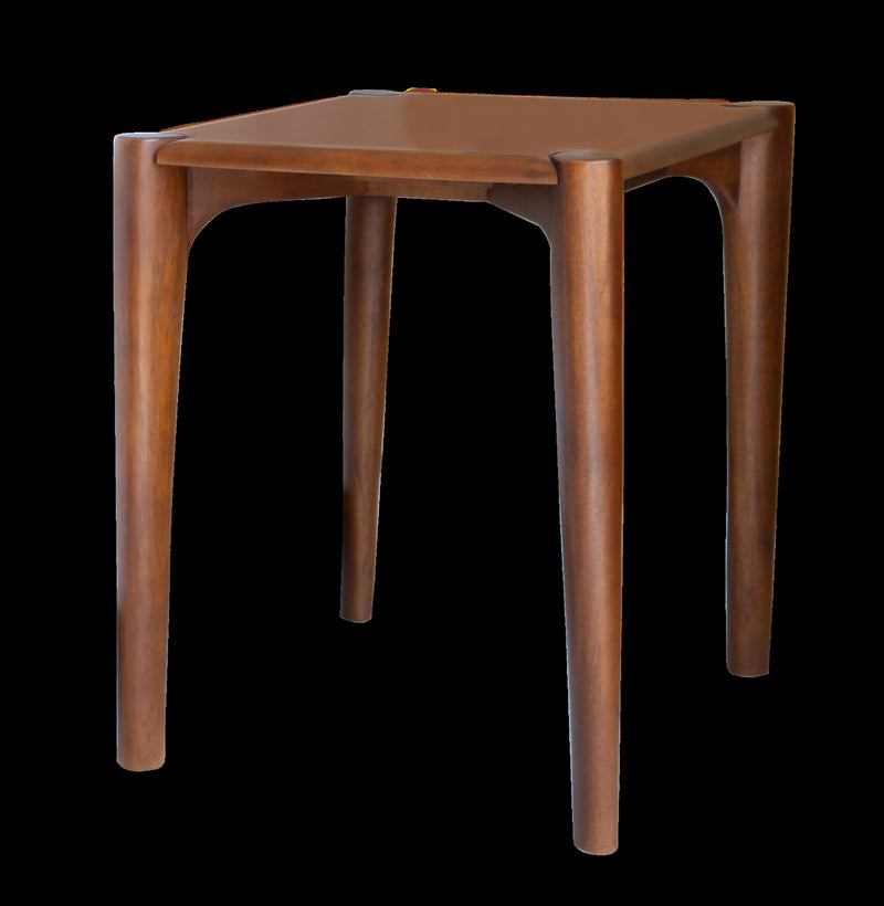 Solid Wood Square End Table (722648) - Brown