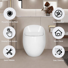 Load image into Gallery viewer, Modern Egg Shape Toilet 1.28 Gpf Single Flush Ceramic
