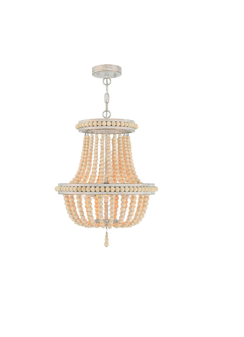 Candle Style Three Light Metal Dimmable Chandelier - Gold / White