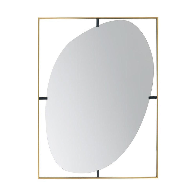 40" Iron Framed Accent Mirror - Gold
