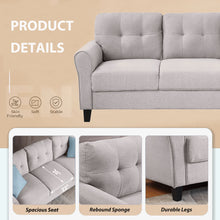 Load image into Gallery viewer, Modern Living Room Sofa Set Linen Upholstered Couch Furniture for Home or Office ,Light Grey,(1+3-Seat,Old Sku:SG000366AAA)
