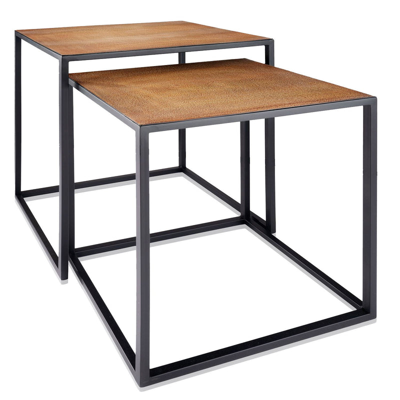 Resin End Table - Black And Brown
