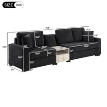 Load image into Gallery viewer, Modular Sofa Couch With Storage Armrest And Center Console
