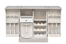 Load image into Gallery viewer, Solid Wood Carved Floral Bar Cabinet With Two Doors One Drawer (727849) - White
