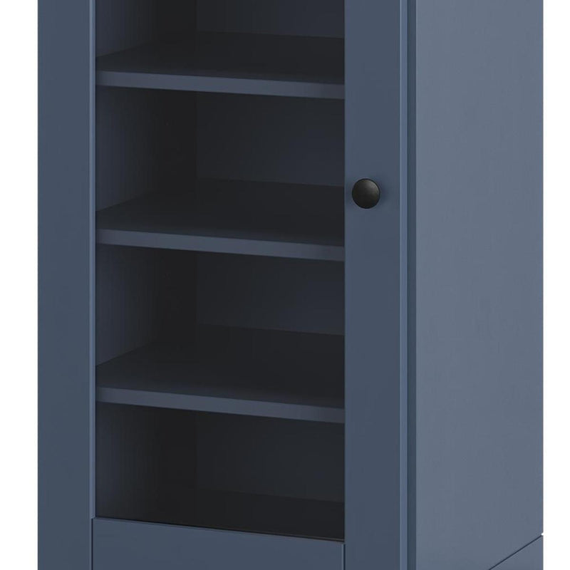 Ten Pair Solid Woodshoe Storage Cabinet (752256) - French Blue
