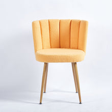 Load image into Gallery viewer, Modern Dining Chair (Set of 2) With Iron Tube Wood Color Legs, Shorthair Cushions And Comfortable Backrest, Suitable For Dining Room, Living Room, Cafe, Simple Structure
