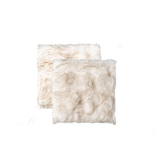 Load image into Gallery viewer, 17" X 17" Gradient Faux Fur Dining Chair Pad (Set of 2) - Brown / White
