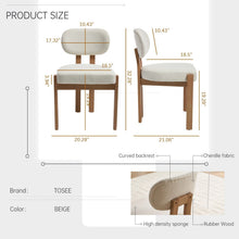 Load image into Gallery viewer, Dining Chairs With Ergonomic Backrest And Adjustable Feet (Set of 2)
