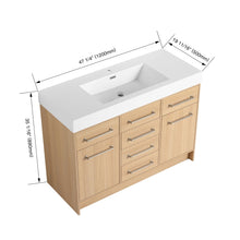 Load image into Gallery viewer, Freestanding Bathroom Vanity With Resin Sink, Soft-Closing Doors And Drawers
