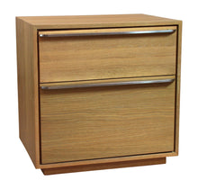 Load image into Gallery viewer, 28" Solid And Manufactured Wood Two Drawer Nightstand - Natural
